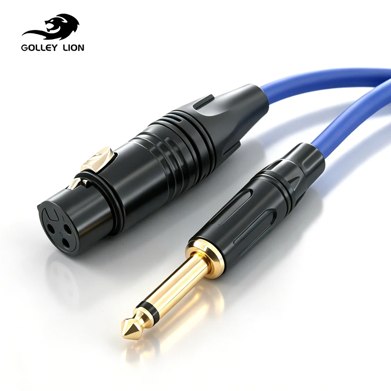 

GOLLEY LION Heavy Duty Mic Cable, XLR Female to 1/4 Inch Mono TS 6.35mm Cable