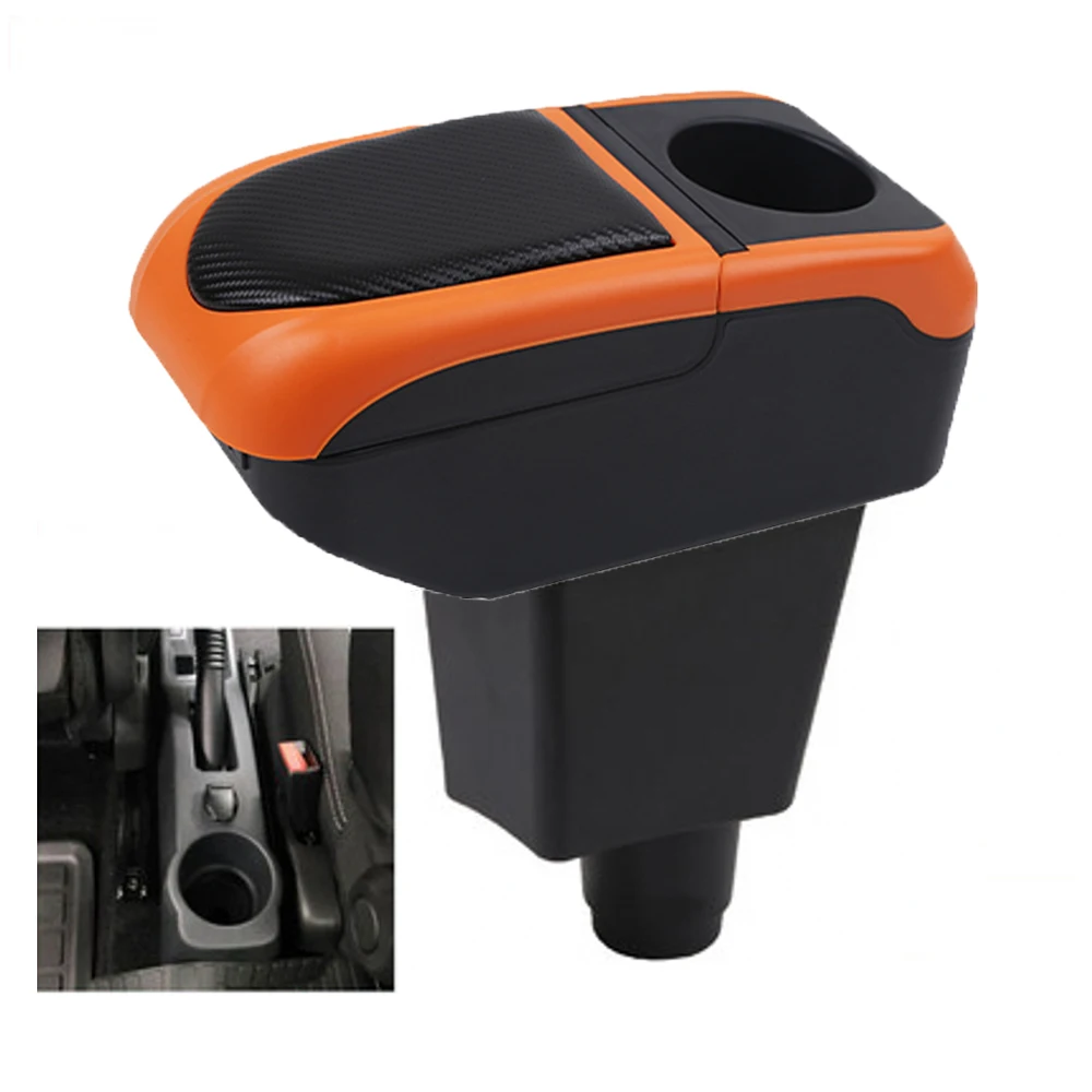 

For Car Renault Logan Armrest Box Arm Elbow Rest Center Console Storage Case with Cup Holder USB Port