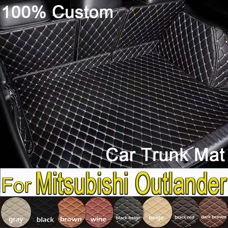 

Car Mats For Mitsubishi Outlander LS Peugeot 4007 CW ZG ZH 2008~2009 5seat Leather Car Trunk Storage Pad Car Pad Car Accessories
