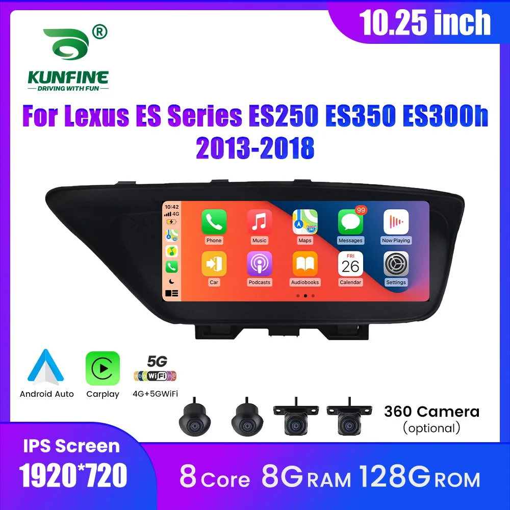 10.25 Inch Android Car Radio For Lexus ES Series ES250 ES350 ES300h 2013-2018 GPS Navigation Multimedia Player Carplay Bluetooth