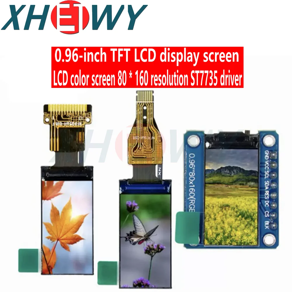 Pantalla LCD TFT de 0,96 pulgadas, resolución de 80x160, controlador ST7735, pantalla IPS de alta definición