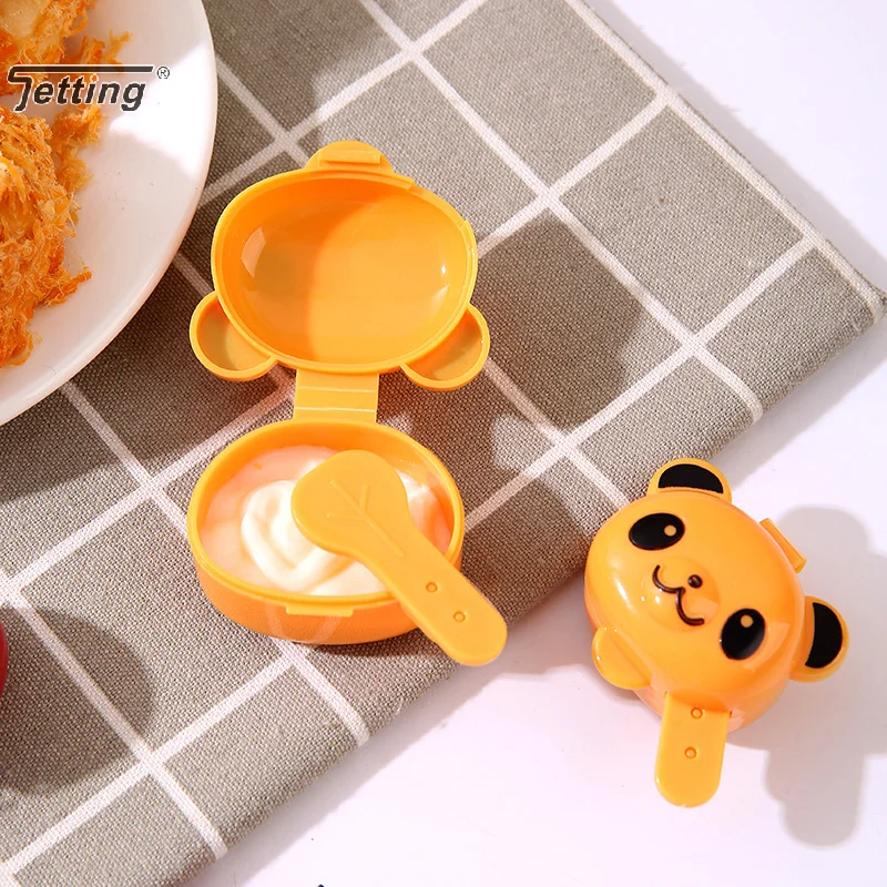 4pcs มินิเครื่องปรุงรสขวดซอสแบบพกพาซอสมะเขือเทศสลัดเครื่องปรุงอาหารคอนเทนเนอร์ Bento กล่องอาหารกลางวันอุปกรณ์เสริม