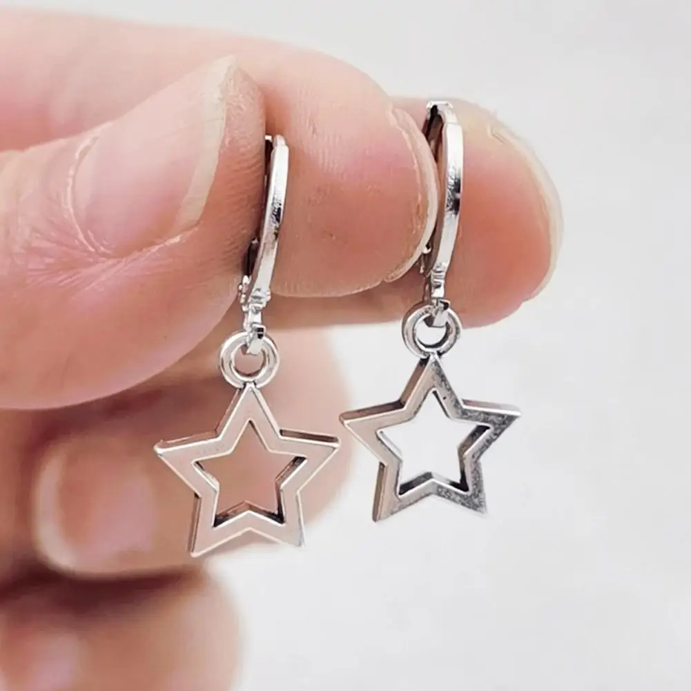 New Creative Star Earrings Fashion Handmade Simple Design Tremella Star Earrings Gifts for Women Cute Charm Earrin