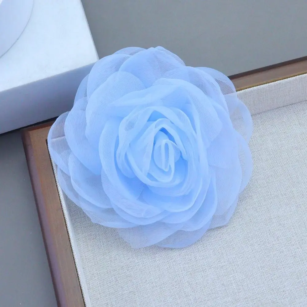 Брошь ручной работы с цветком камелии, аксессуары для одежды, платья, многослойная брошь с цветочным принтом «сделай сам», 10 см, многослойная пряжа с большим цветком