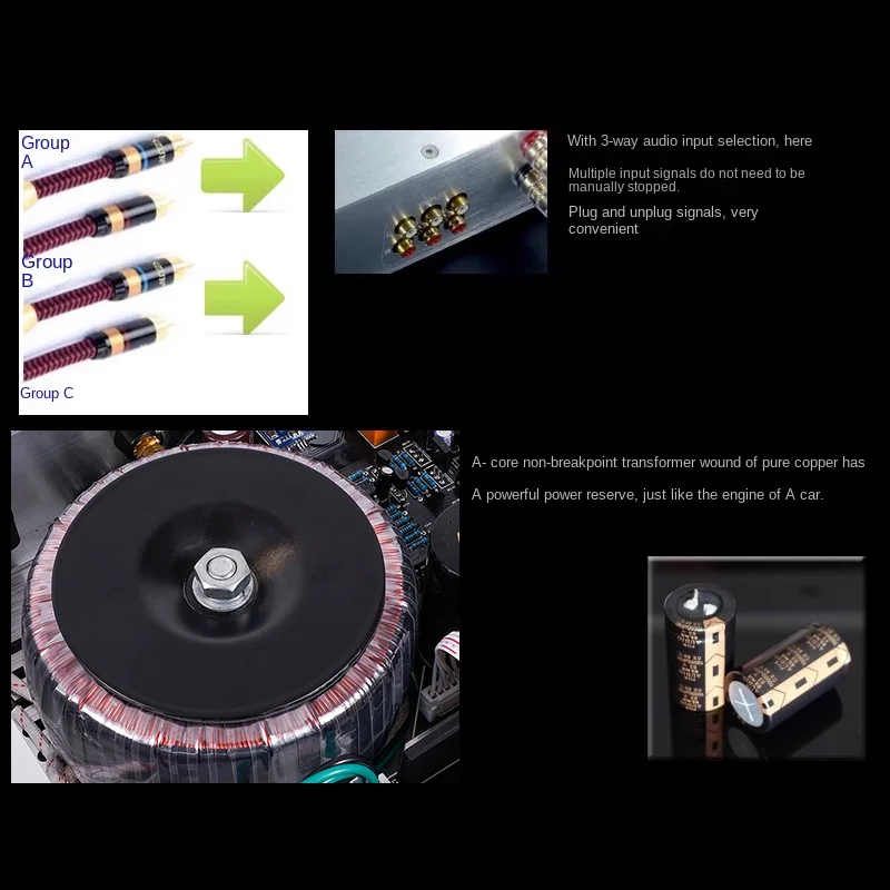 Panda Rabbit PA-49 Thick Film Fever Rear Stage Golden Throat Front Stage Merger Machine Domowy wzmacniacz dużej mocy 180W