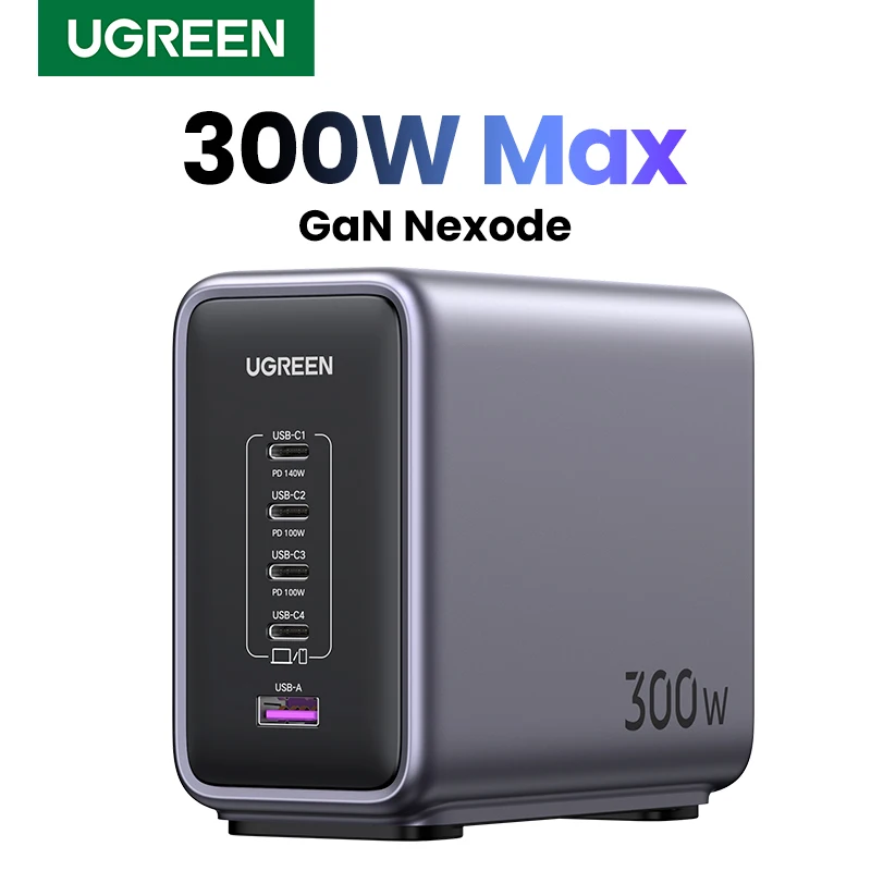 

UGREEN 300W GaN Charger Desktop Charging Station 140W Max Single Port PD3.1 Fast Charger forLaptops MacBook Pro MacBook Air