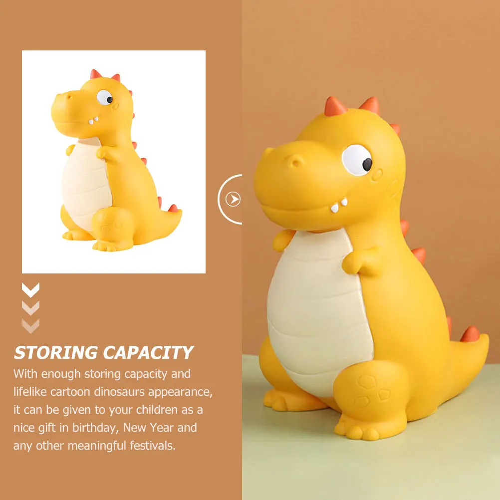 OATIPHO Dinosaur Piggy Bank for Kids Animal Bank Savings Jar Vinyl Money Box Toy Cartoon Baby Gift