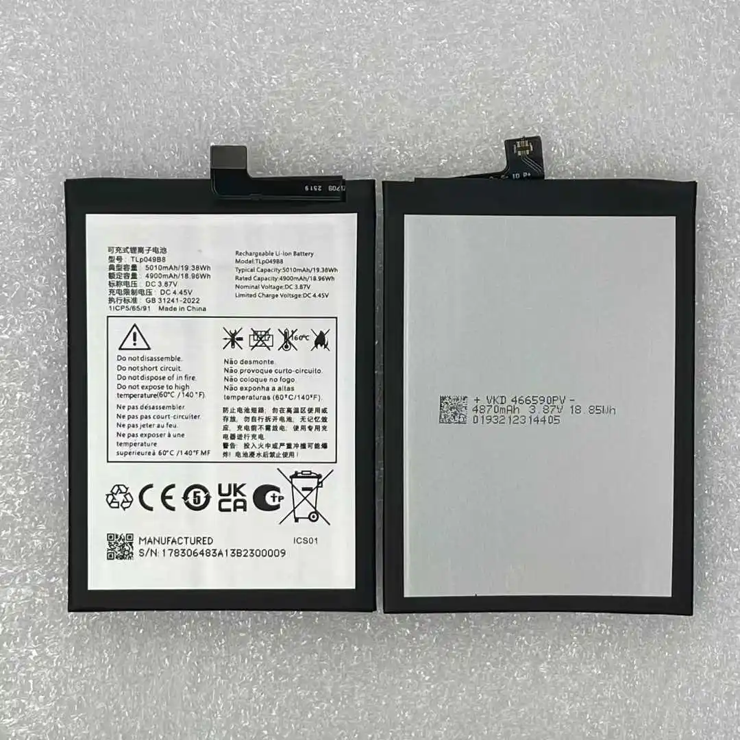 

5010mAh/4900mAh TLP049B8 New Battery For TCL 50 Pro NXTPAPER 5G Alcatel TLP049B8 Mobile Phone Batteries