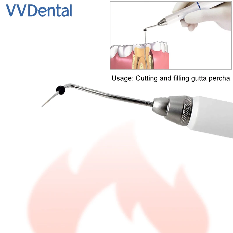 Dental Gutta-percha Cutter Dental Cordless Gutta Percha Obturation Pen +2pcs Tips Root Canal Filling System 3 Second Heating