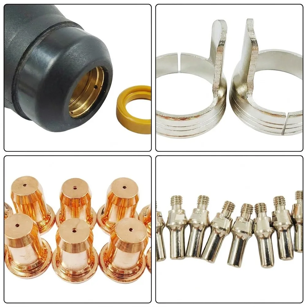 PT60 Compatible Plasma Torch Consumables 24-Piece Set Precision Engineered for Stable and Smooth Cut Performance