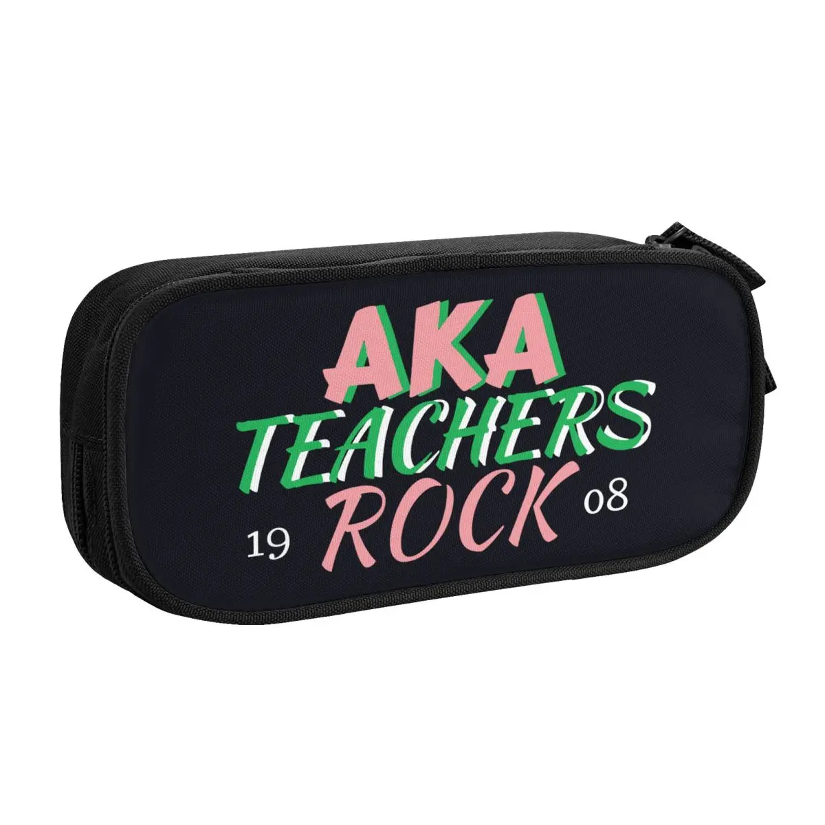 Alpha Sorority Kappa Alpha AKA Big Capacity Pencil Pen Case Office College School Large Storage Bag Pouch Holder Box Organizer