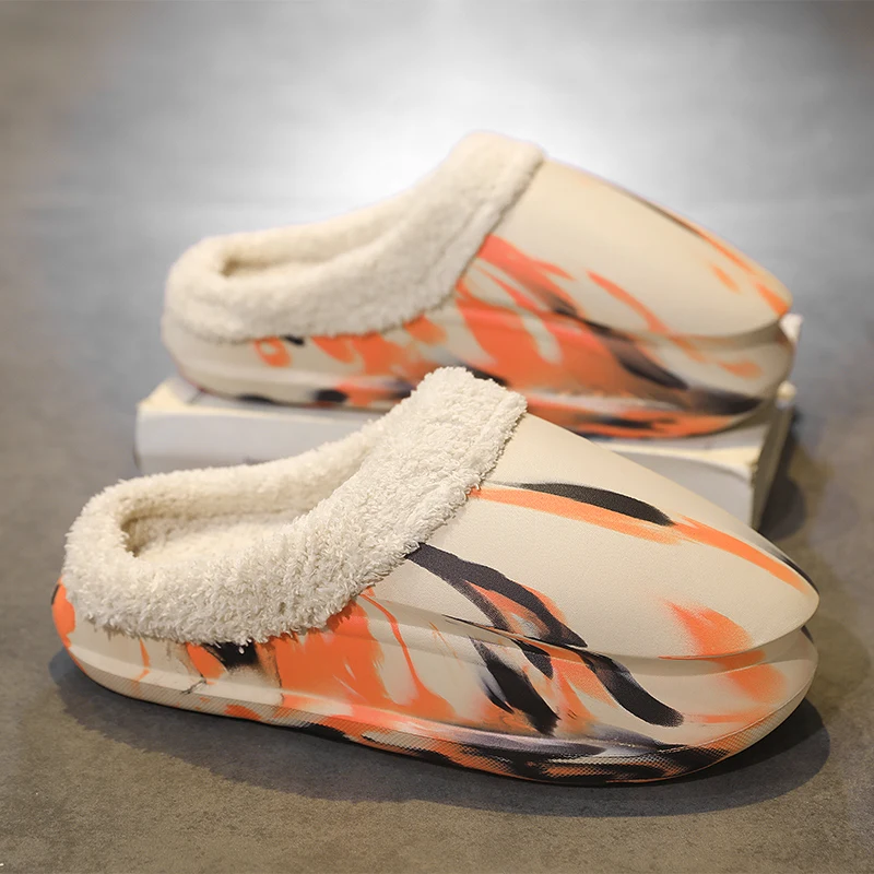 

Зимние камуфляжные парные тапочки в стиле милитари, плюшевые флисовые домашние туфли, теплая мягкая подошва для мужчин и женщин, легкие нескользящие домашние шлепанцы