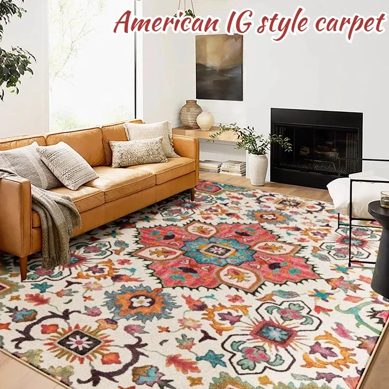 

American IG Style Living Room Carpet Large Area Printing Coffee Table Rug Bedroom Bedside Cloakroom Soft Fluffy Floor Mat Ковер