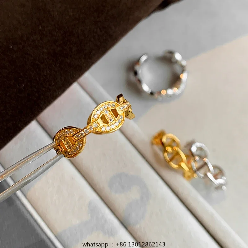 Open index finger pig nose ring female niche design exquisite light luxury high sense 2025 new model