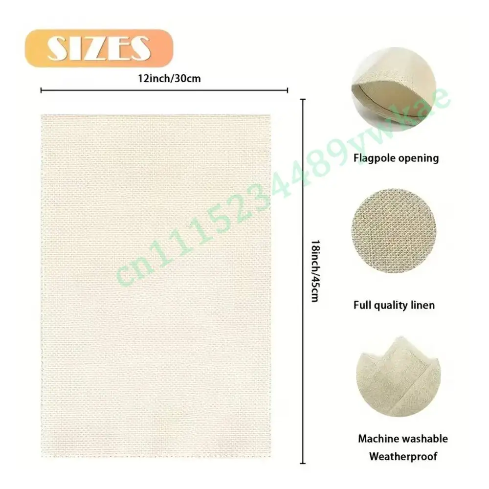 L-Lollipop C-ChainsawES Flax Garden Flag Double-Sided Design Outdoor Yard Decor Welcome Flags Festive Atmosphere