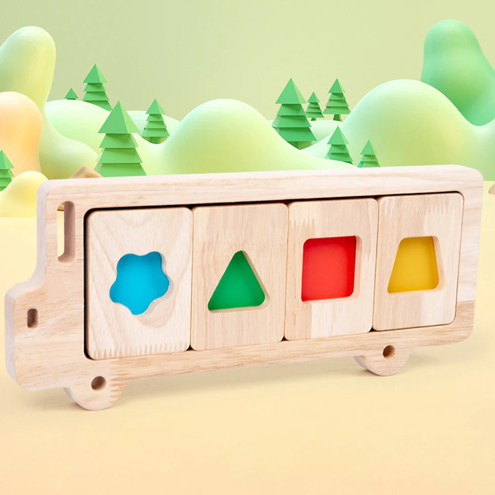 1 Zestaw Drewnianych Puzzle Geometrycznych Kształtów do Dopasowywania dla Maluchów, Gra Edukacyjna dla Dzieci, Puzzle do Sortowania dla Maluchów, Drewniane Puzzle Poznawcze