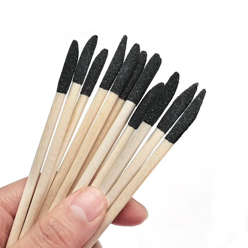 10pc Dual-Purpose Sanding Sticks - Precision Frosted Tips & Flat Head - Ideal for Crafts & Model Making