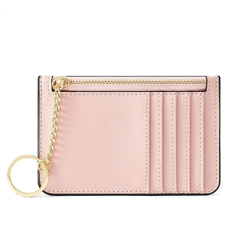 Women Multi Pocket Card Holder Super Thin Small Wallet PU Leather Mini Business Credit Card Case Ladies Coin Purse