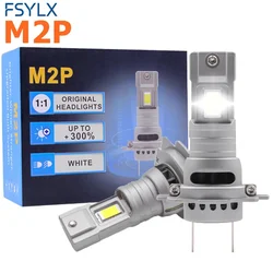 차량용 LED 전조등 전구, M2P H7 LED 전조등 키트, H11 H8 안개등, 9005 HB3 H1 9006 H4, 6500K 할로겐 색상 CE & RoHS