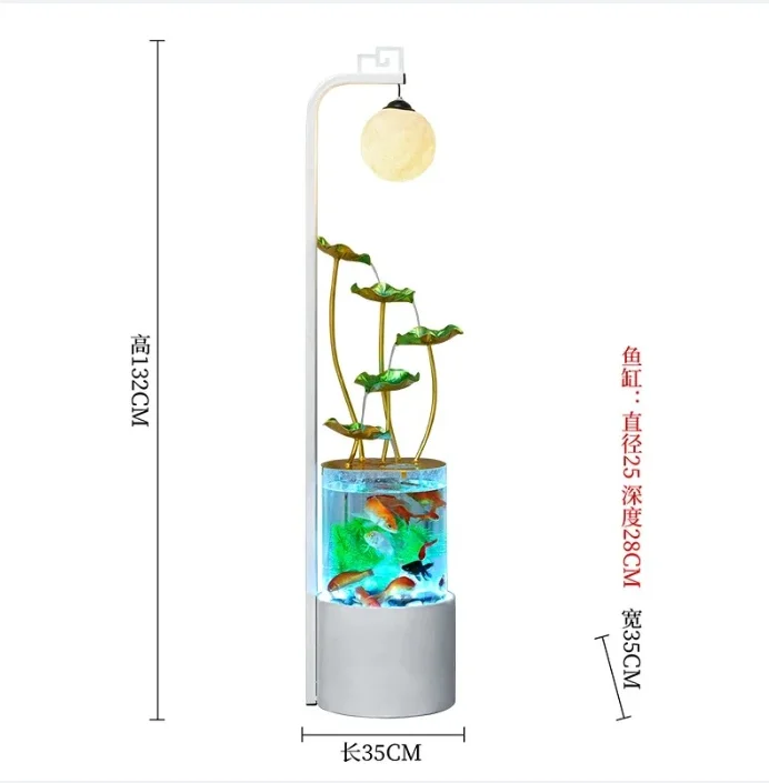 

A7 modern fish tank, flowing water floor ornament, circulating water, living room lucky entrance decoration