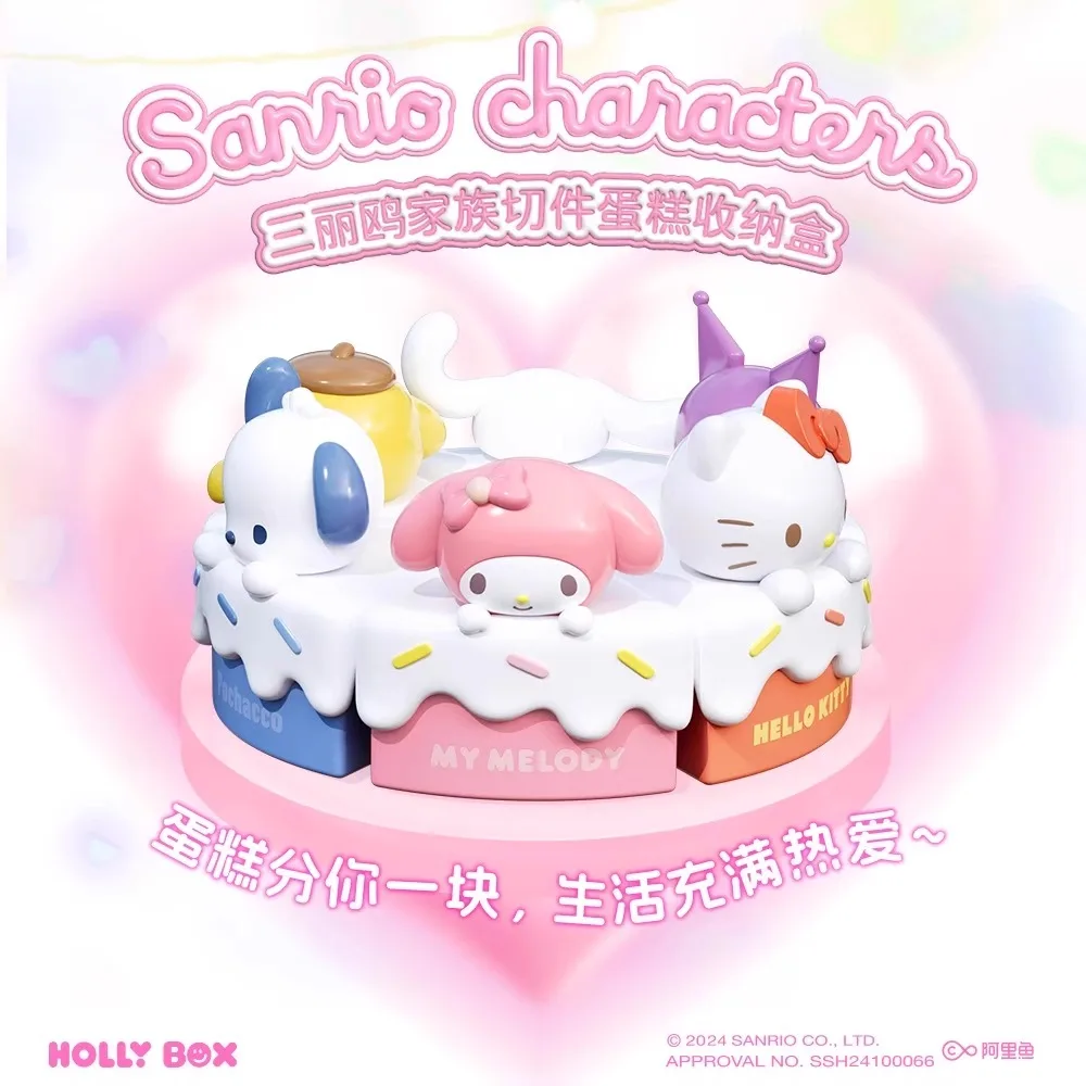 Echte Kawaii Sanrio Hello Kitty Anime Figur Cinnamoroll Kuromi Mymelody Pochacco Action Figur Spielzeug Geburtstag Kuchen Geschenke