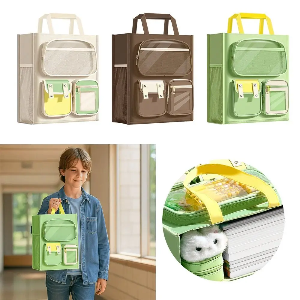 عالية الجودة قماش حقيبة تعليمية ثمانية طبقات سعة كبيرة الفن حقيبة يد القرطاسية حقيبة التخزين الطلاب