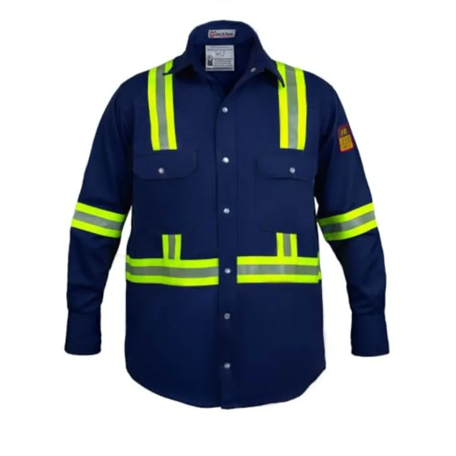 

Огнестойкая рубашка повышенной видимости Hi Vis FR - 100% хлопок - 7 унций