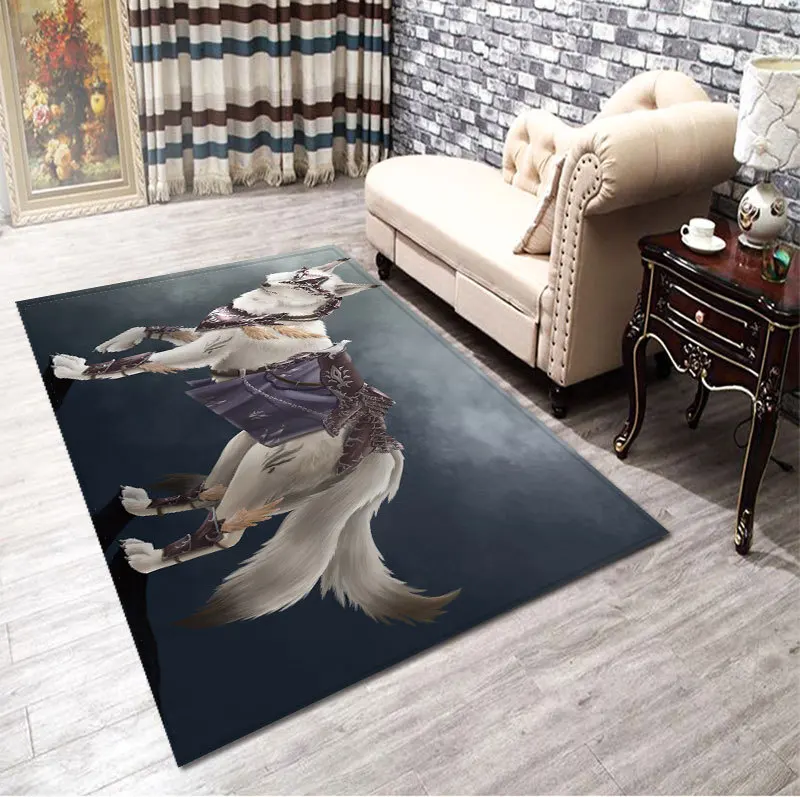 

Animal Wolf Carpets For Kids Living Room Home Decor Tea Table Floor Mats Bedroom Bedside Sofa Washable Household Area Rugs Large