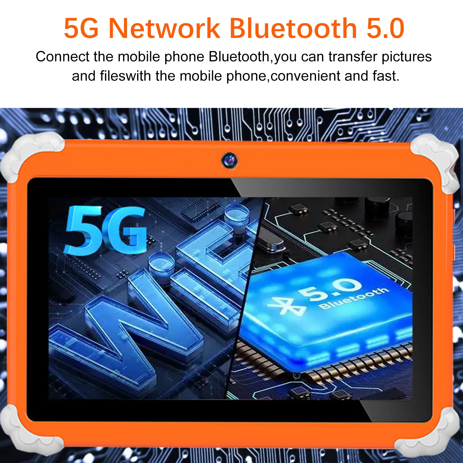 New 5G WiFi Android 14 Cartoon Pattern 7 Inch Quad Core 4GB RAM 64GB ROM Cheap And Simple Kids Learning machine Children's  Gift