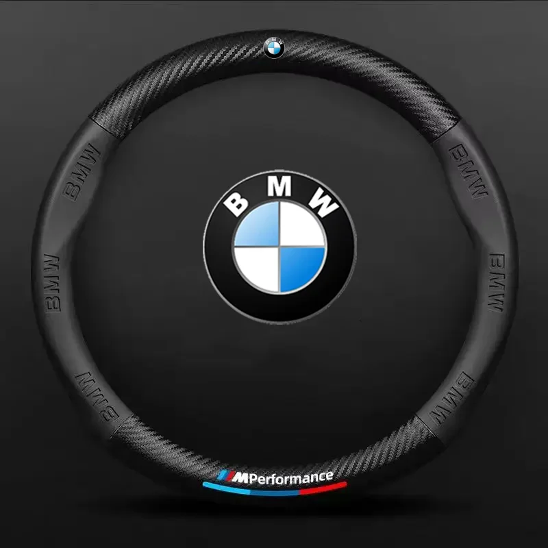 

For Bmw E46 E90 E60 F10 F30 E39 E36 F20 E87 F20 F40 E88 M Performance M2 M3 M4 M5 M6 3D Embossing Car Logo Steering Wheel Cover