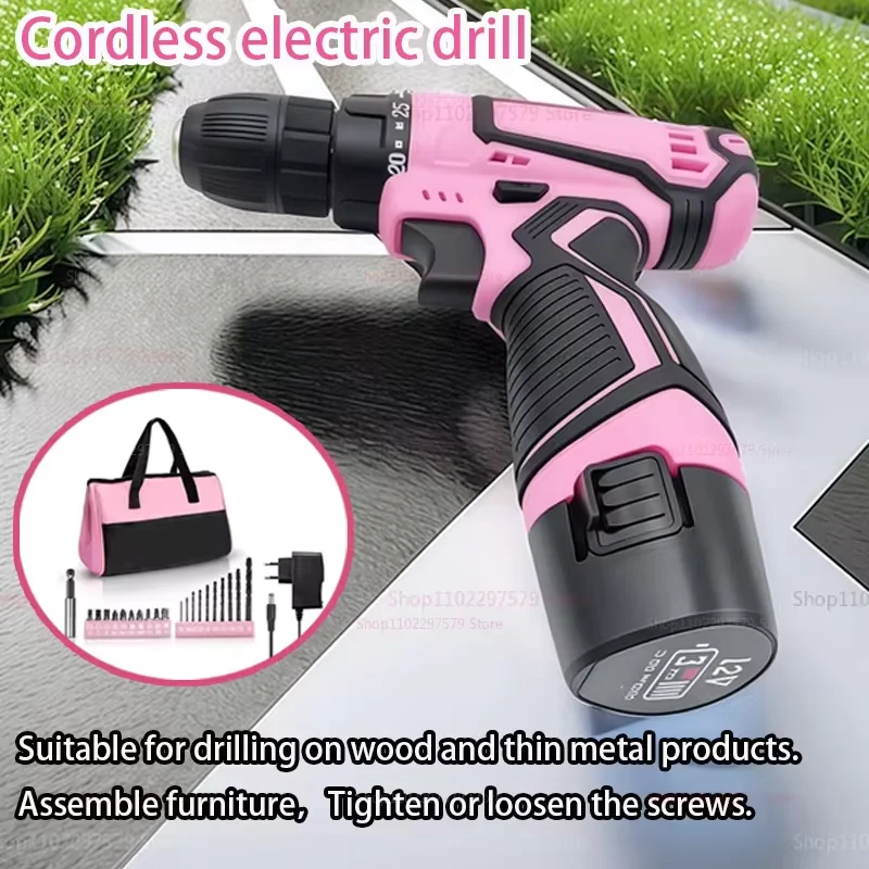 

Electric Drill 12V Cordless Drill Electric Screwdriver Mini Wireless Power Driver Lithium-Ion Battery multi electric drill