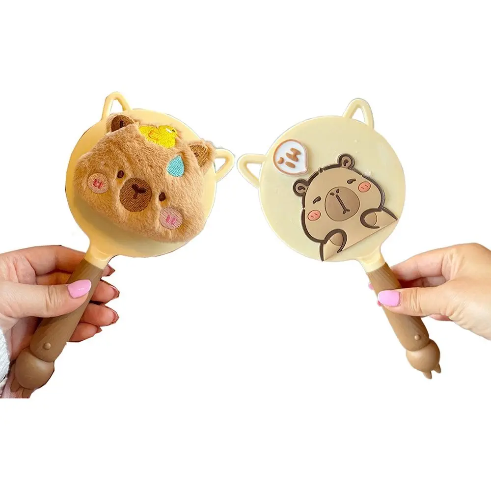 Anti-slip Handle Capybara Handheld Mirror Durable Comfortable Grip Cartoon Makeup Mirror Water-proof Lightweight Vanity Mirror