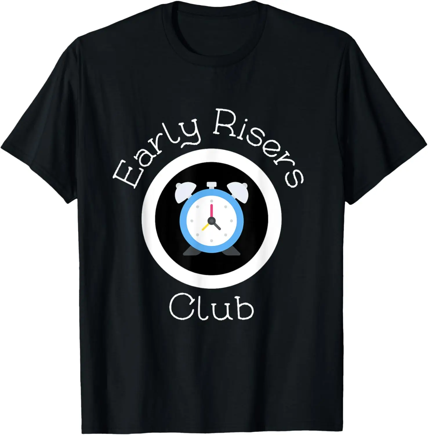 

Футболка с будильником Early Risers Club для утреннего человека