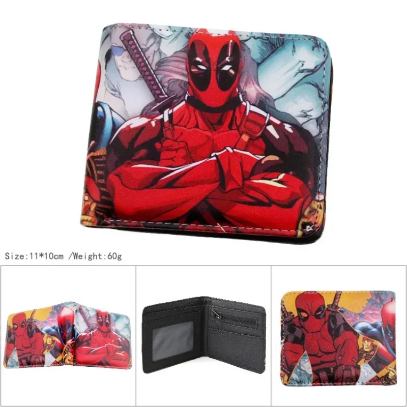 Super-hero Deadpools Coin Purse Cartoon Anime Large Capacity Bag Portable Multi Mezzanine Card Pack Boys and Girls Birthday Gift