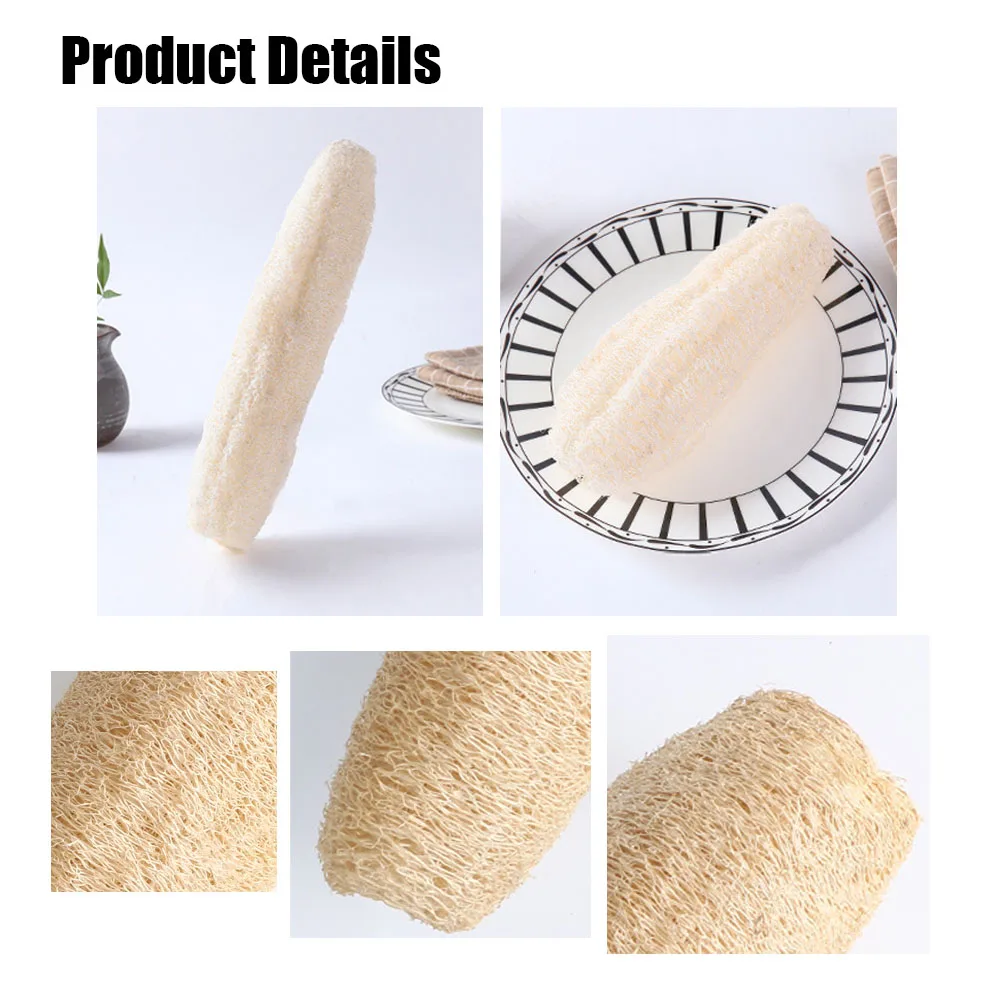 Natural Loofah Body Scrubber Bath Exfoliating Sponge Full Loofah Sponge Cellulose Shower Sponge Scrubber For Kitchen Bathroom