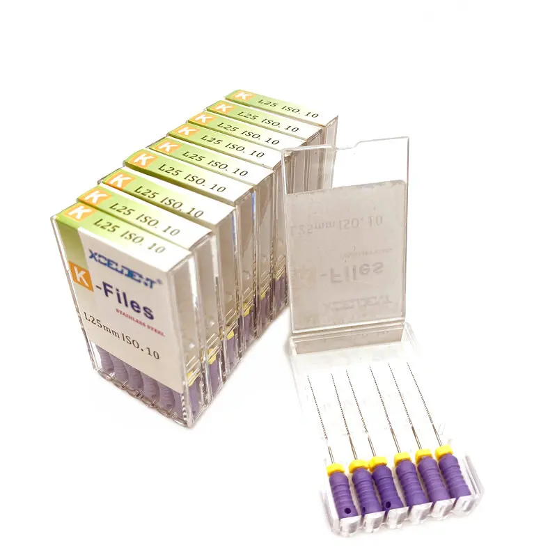 10boxes Endodontic Root Canal K Files (Hand Use) Dental K-File/H-File 21mm/25mm31mm files Endodontic Instruments Dentist Tools