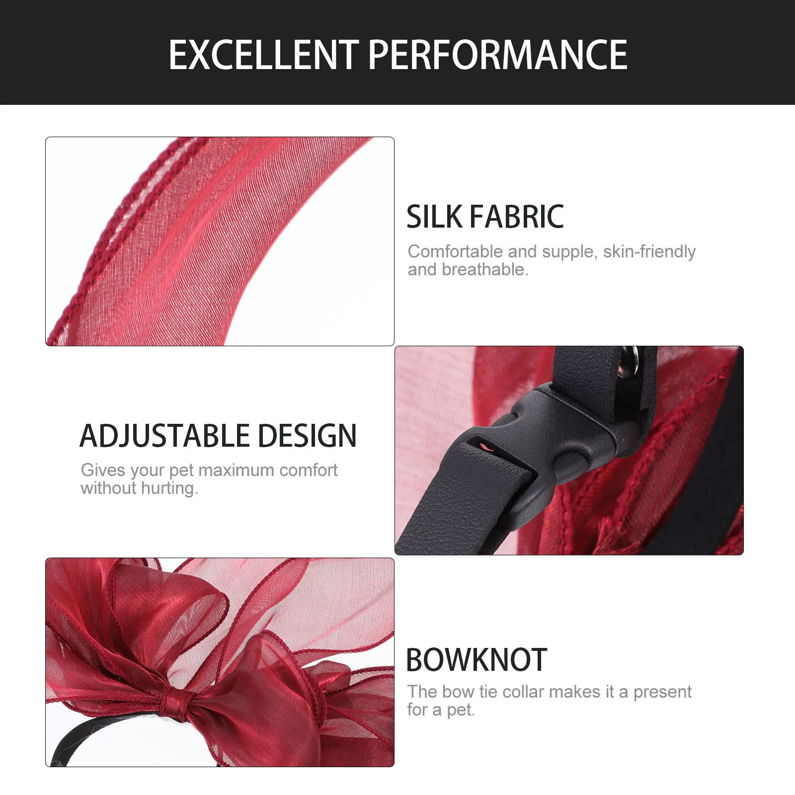 

Premium Cat Collar Decorative Bow Knot Kitten Neckband Soft Breathable Material Ideal for Pet Party Favors Bow-Knot Cat Collar