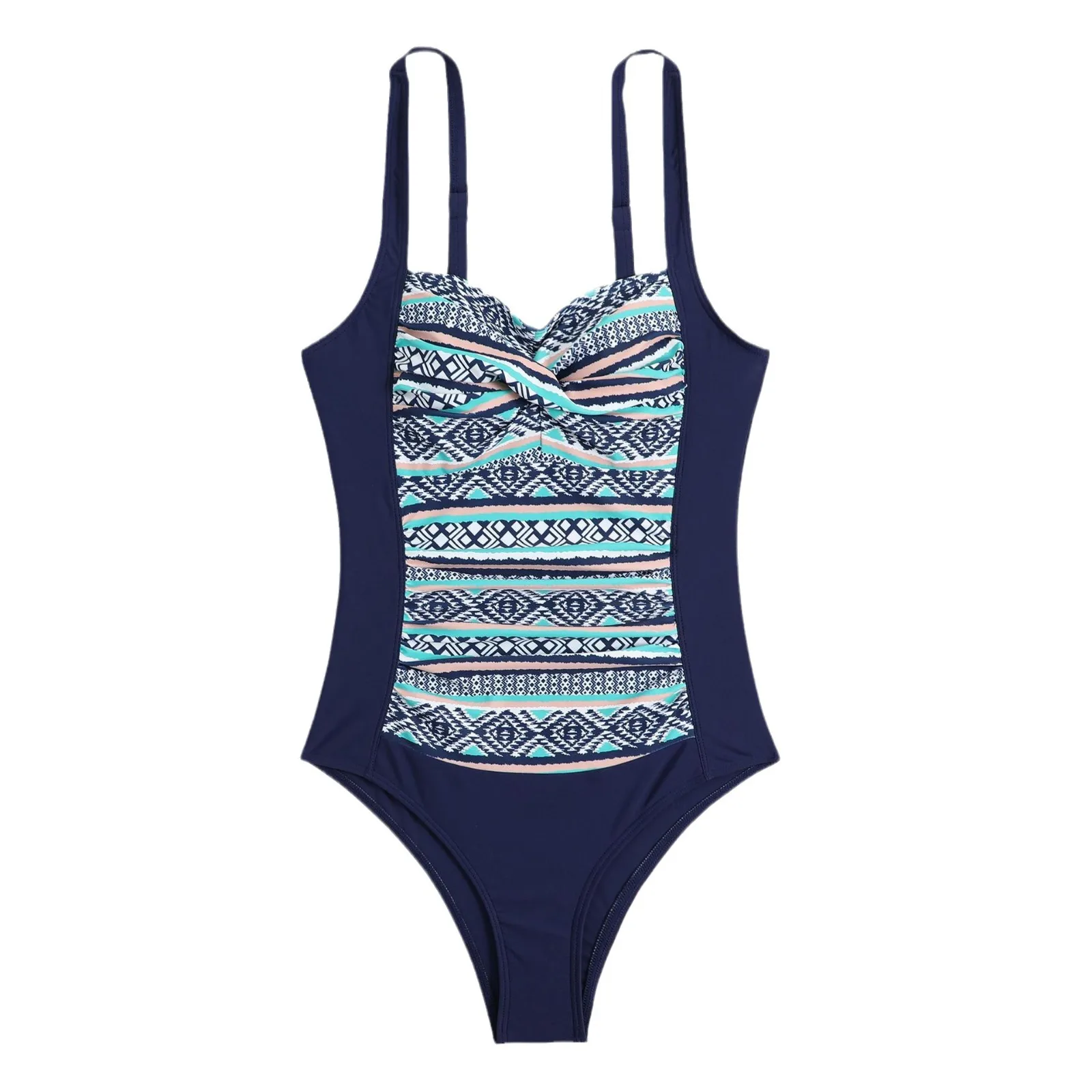 Traje de baño Sexy 2025, nuevo traje de baño Push Up para mujer, Bikini de talla grande, traje de baño de una pieza, ropa de playa de retales, trajes de baño