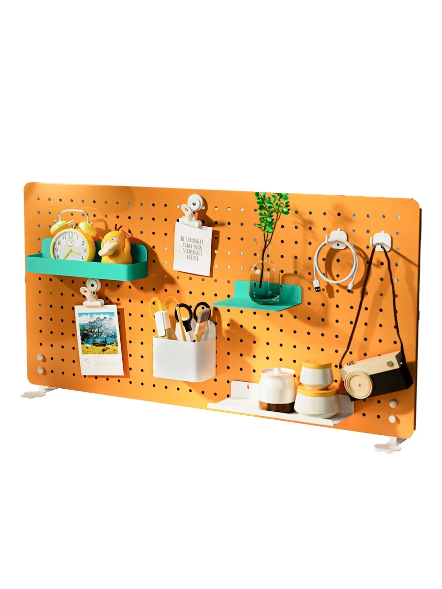 

Tabletop perforated non-perforated stand-up desk shelves, office desks, partitions, metal storage display shelves