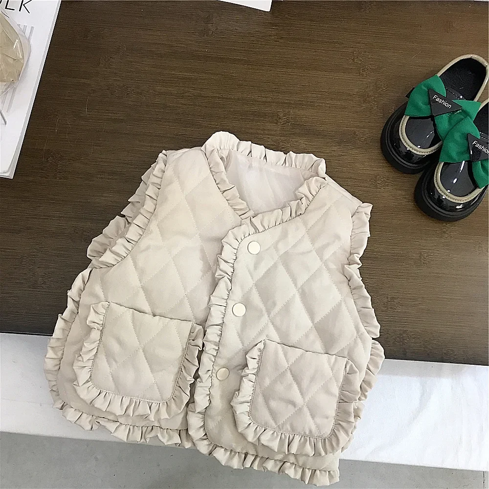GlaKorea-Manteau en coton pour enfants, réinitialisation pour enfants, Vêtements pour filles, Solide, Tide, Simple, Mode, Hiver, 2024