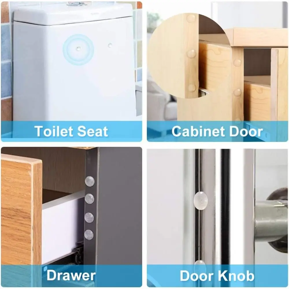 New Self Adhesive Damper Buffer Clear Silicone Cabinet Door Bumpers Round Door Stopper