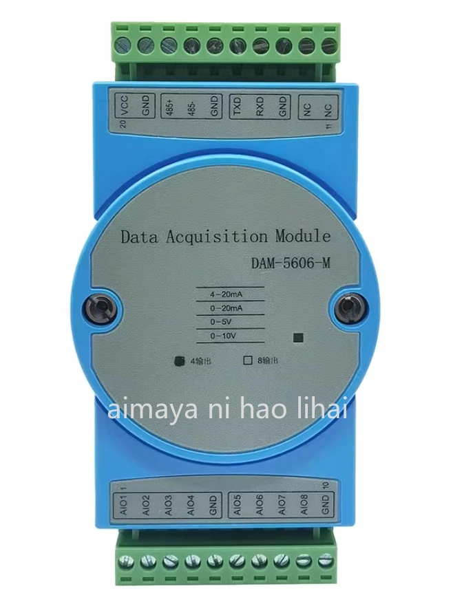 RS485/RS232 to 4way Analog Output Module Converter 4-20mA0-10VDAM5605