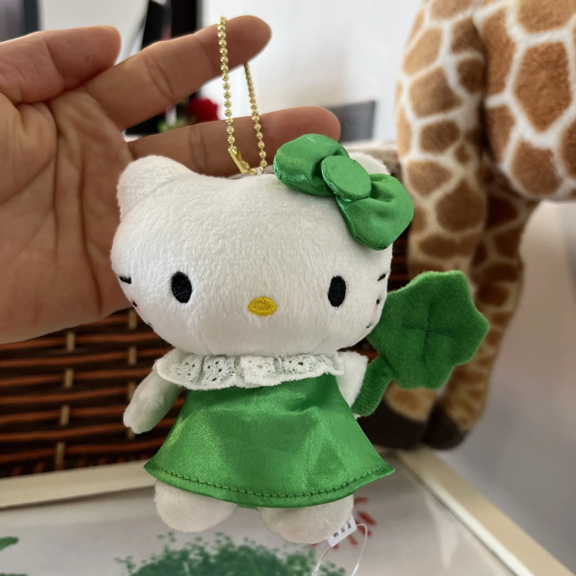 Hello Kitty Leuke Cartoon Zwarte Huid Lucky Cat Pluche Knuffels Rugzak Hanger Meisje Jongen Verjaardag Creatief Cadeau