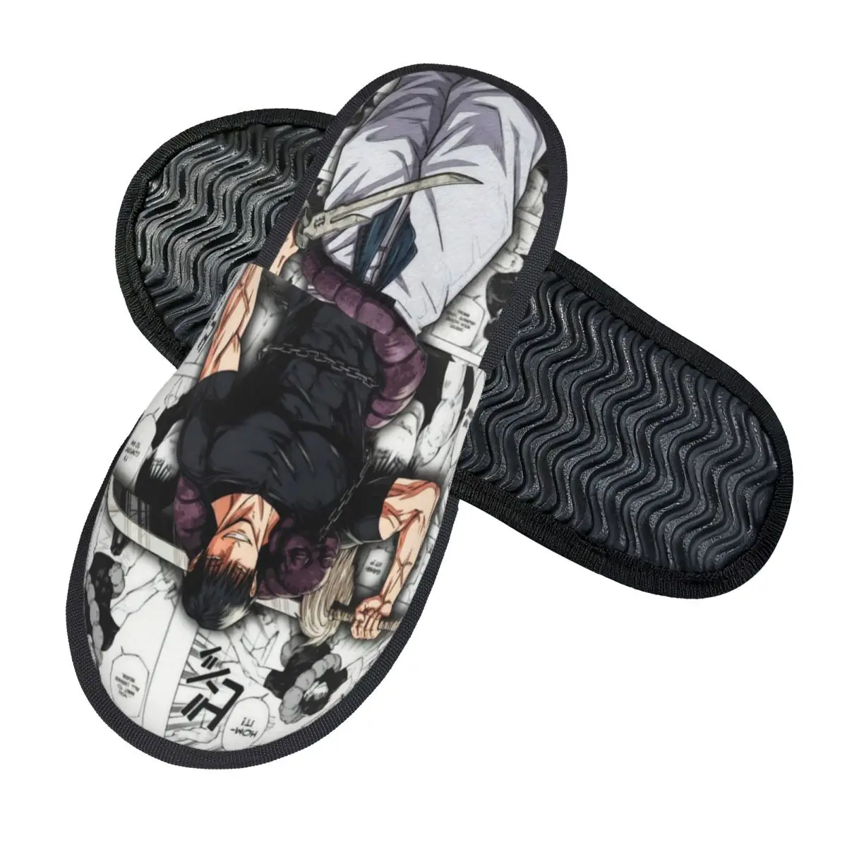 Jujutsus Kaisens Winter Cotton Home Slippers Living Room Cozy Memory Foam Slippers Anti-skid