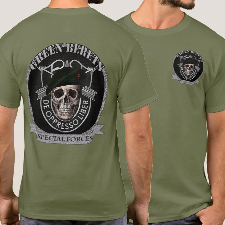 US Army Green Beret Special Forces Gear T-Shirt Summer Cotton O-Neck Short Sleeve Men T Shirt Oversize Streetwear Tees