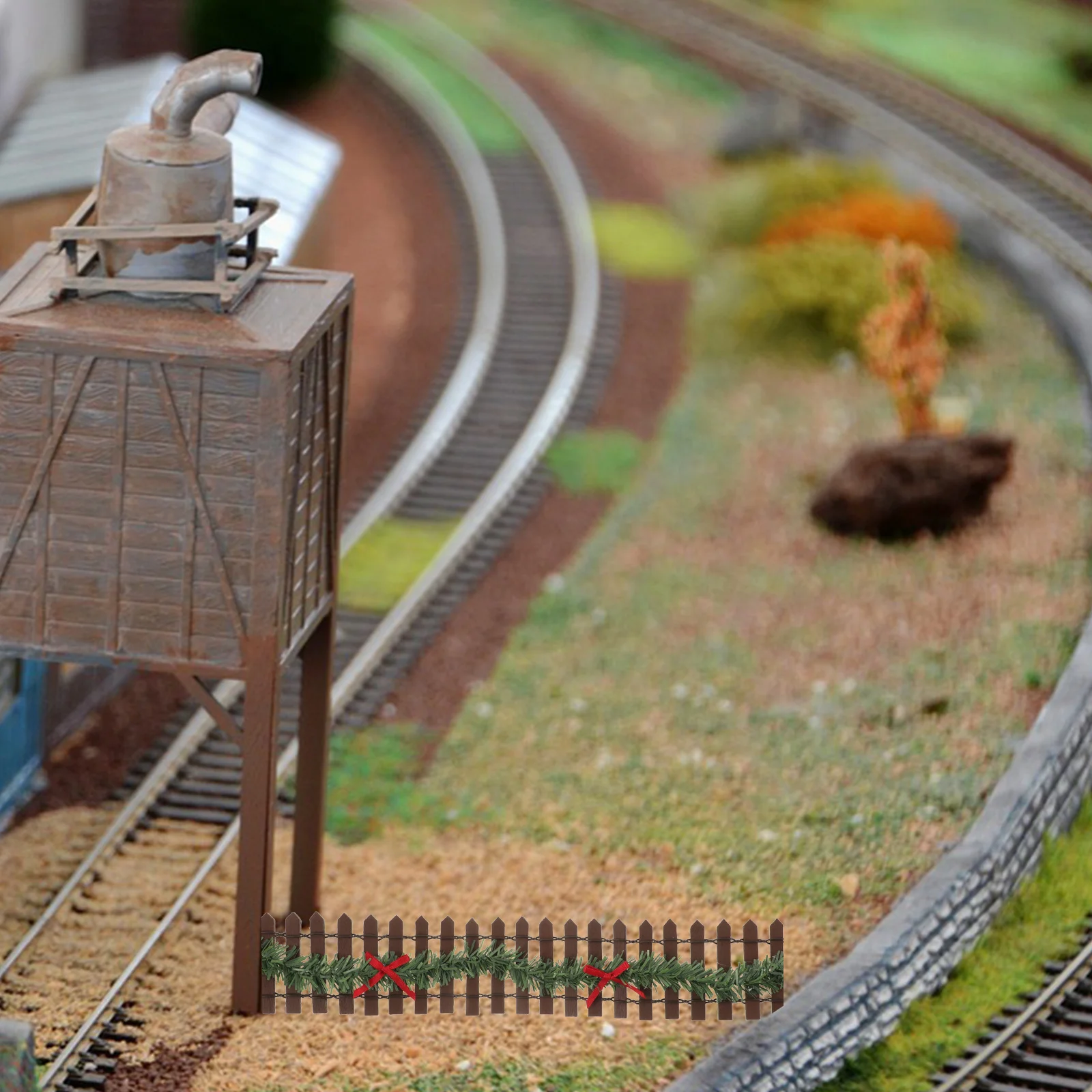 Mikrolandschaft Holz Mini Zaun Weihnachtsdekoration Kleiner Lattenzaun Miniatur Garten Dekorative Ornament Weihnachtsdekoration