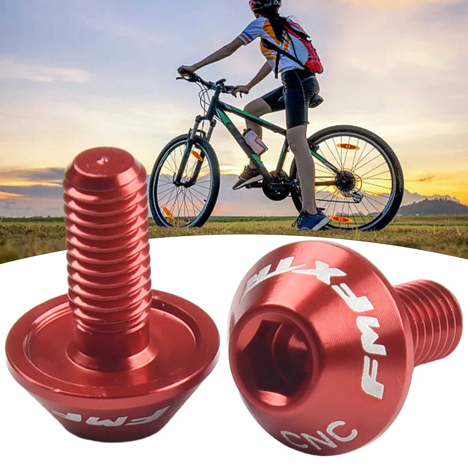 2pcs Bicycle Bottle Cage Screw 7075 Aluminum Alloy CNC Precision Not M5*12 Screw Color Screw  Replace Practical Accessories