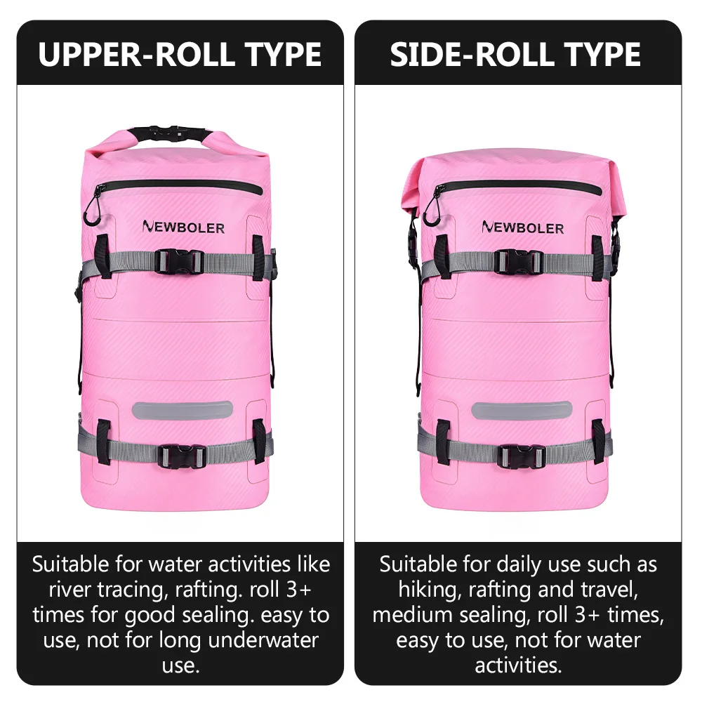 NEWBOLER Waterproof Bag For Kiking Kayaking Boating Canoeing Swimming Camping Water ResistantLarge Capacity 35L Backpack