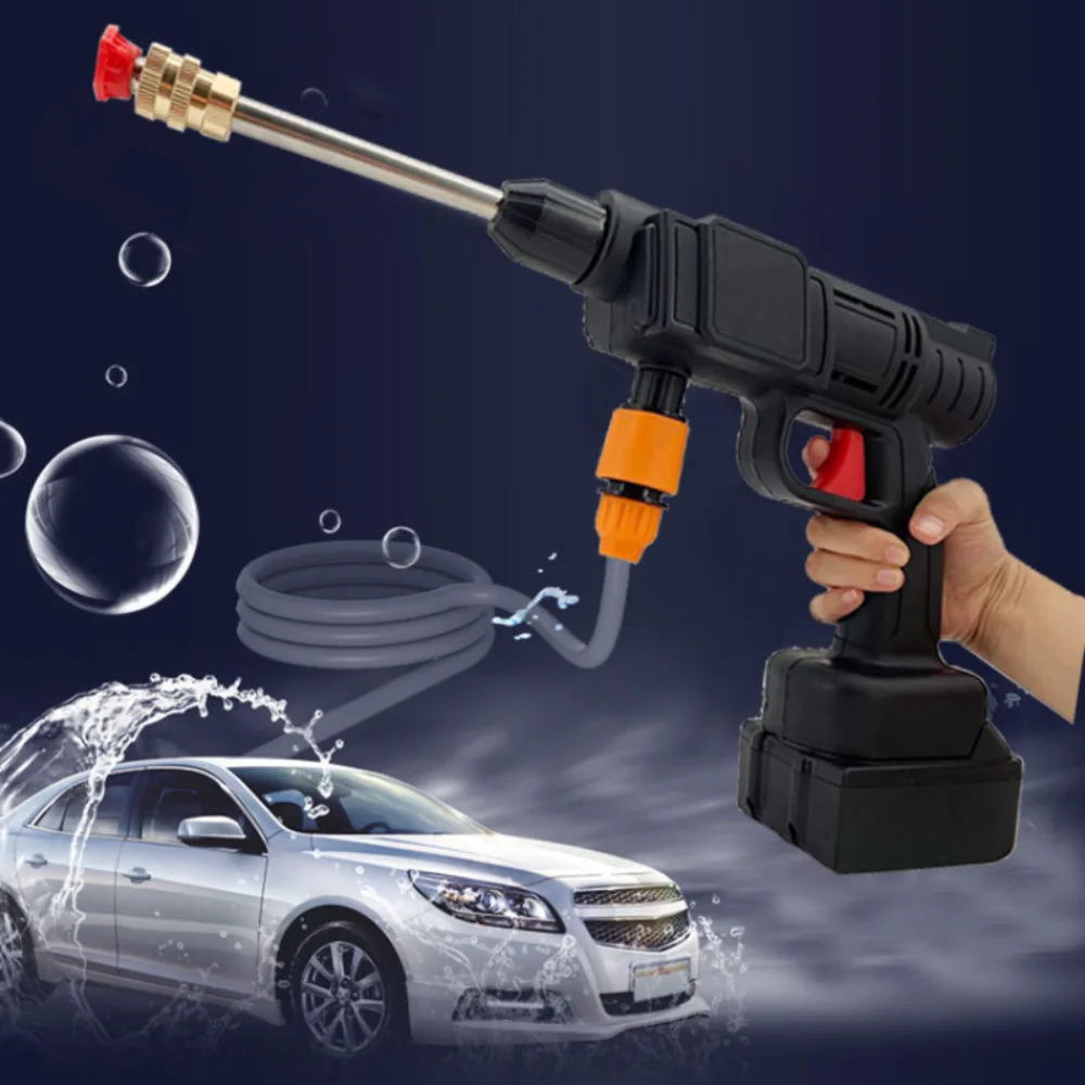 Imagem -02 - Wireless Car Washer Alta Pressão Car Wash Water Gun Máquina de Lavar Carro Portátil para 18v Makita Bateria 10000mah 30bar