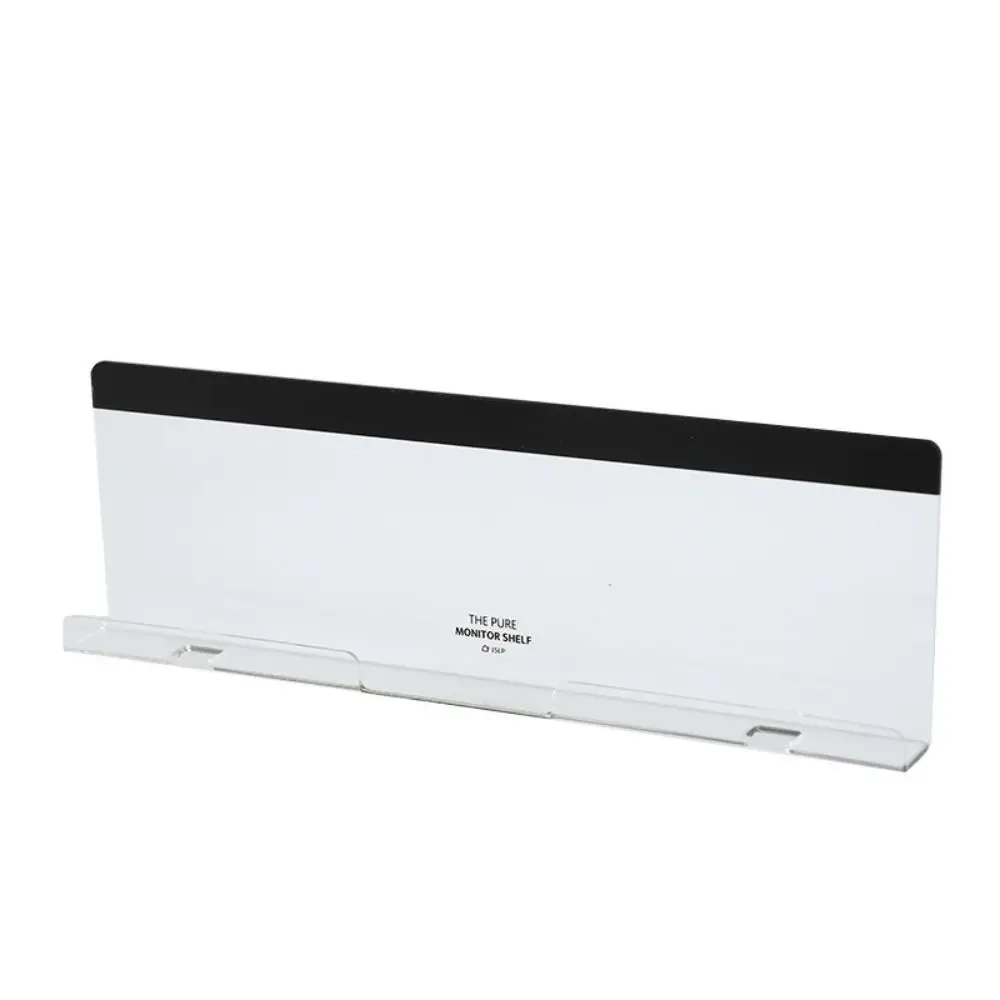 Multifuncional Acrílico Desk Storage Rack, Desktop Monitor, Mensagem, Memo Board, Desk Organizer, Minimalismo, Notas, Side Storage